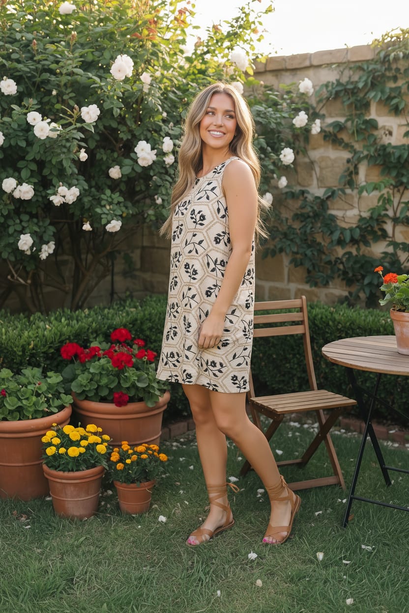 Sweet as Honey Floral Honeycomb Dress