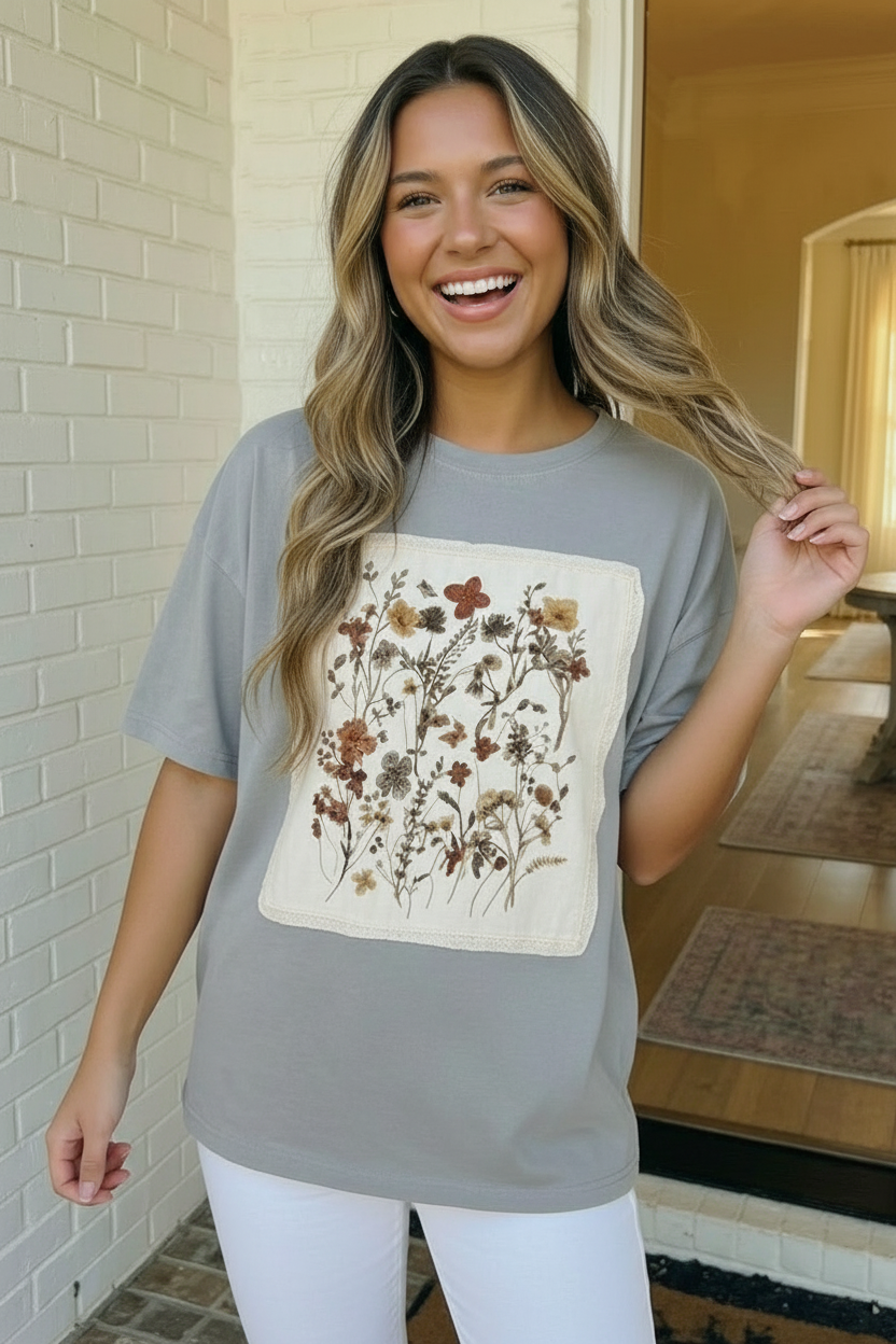 Wildflower Patch Oversized Graphic Tee