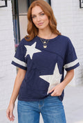 Star Power Navy Varsity Tee
