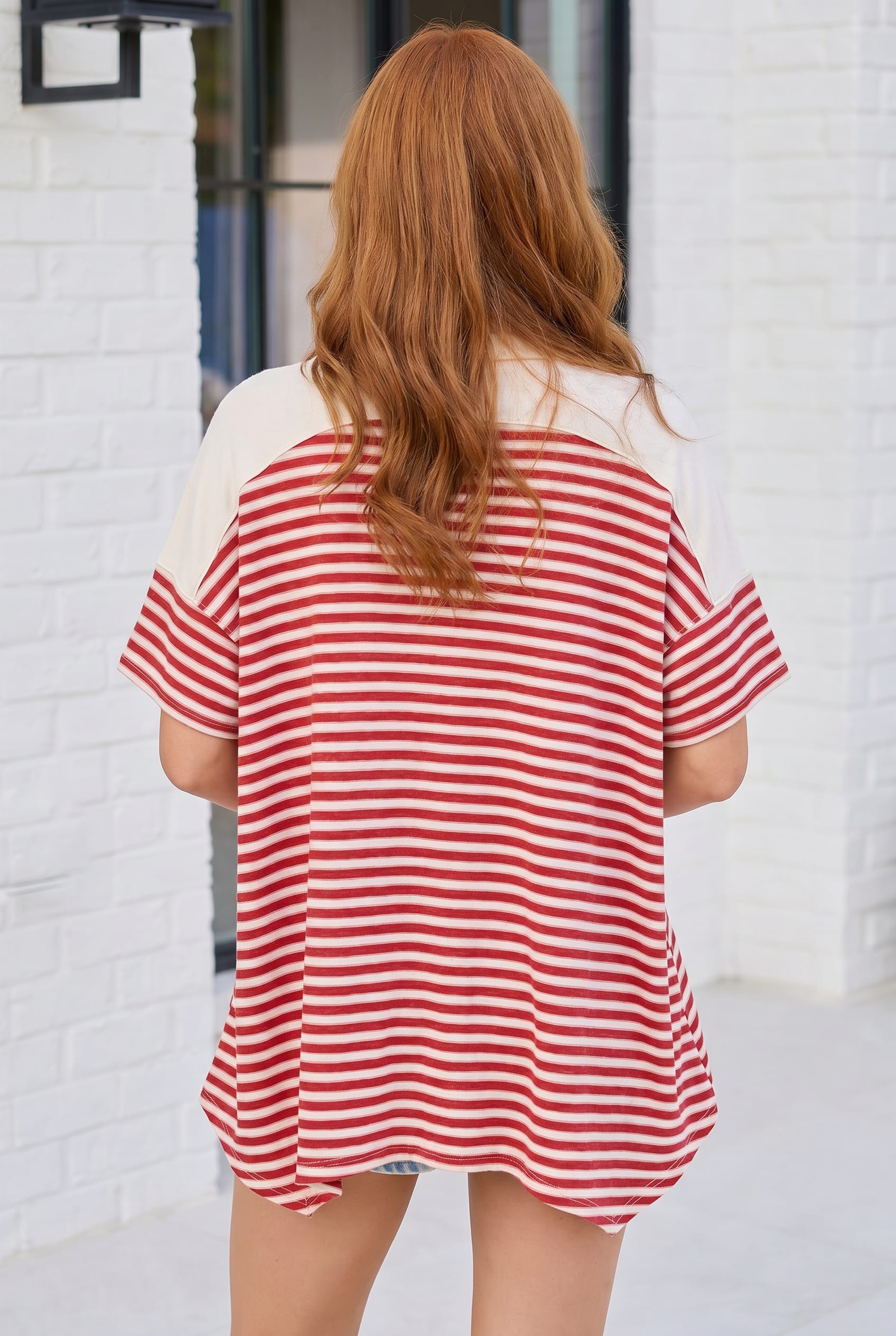 Shark Bite Color Block Top