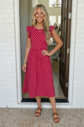 Sweet Days Polka Dot Midi Dress