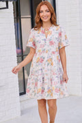 Blooming Beautifully Floral Tiered Mini Dress