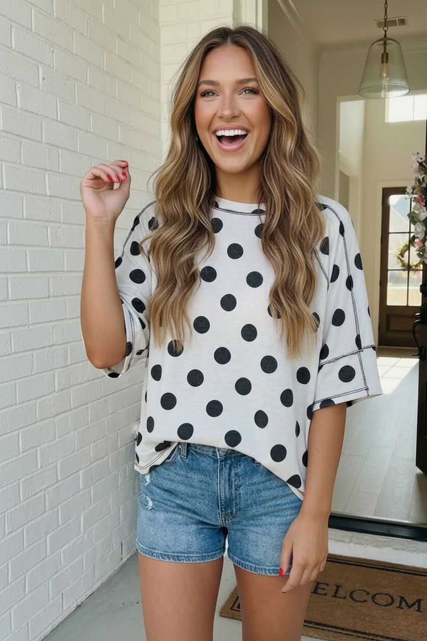 Dots All I Need Oversized Tee