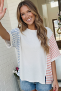 Stripe It Up Waffle Knit Top