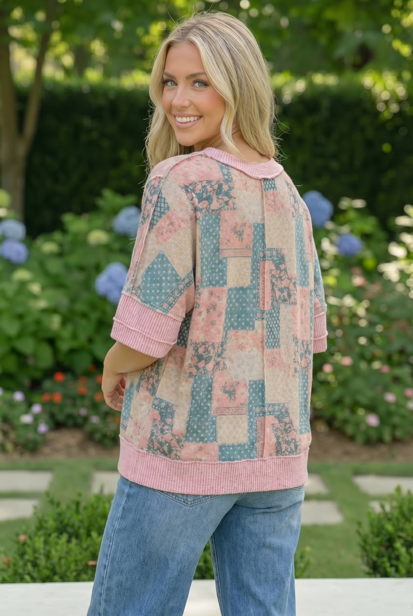 Patchwork Dreams Short Sleeve Top