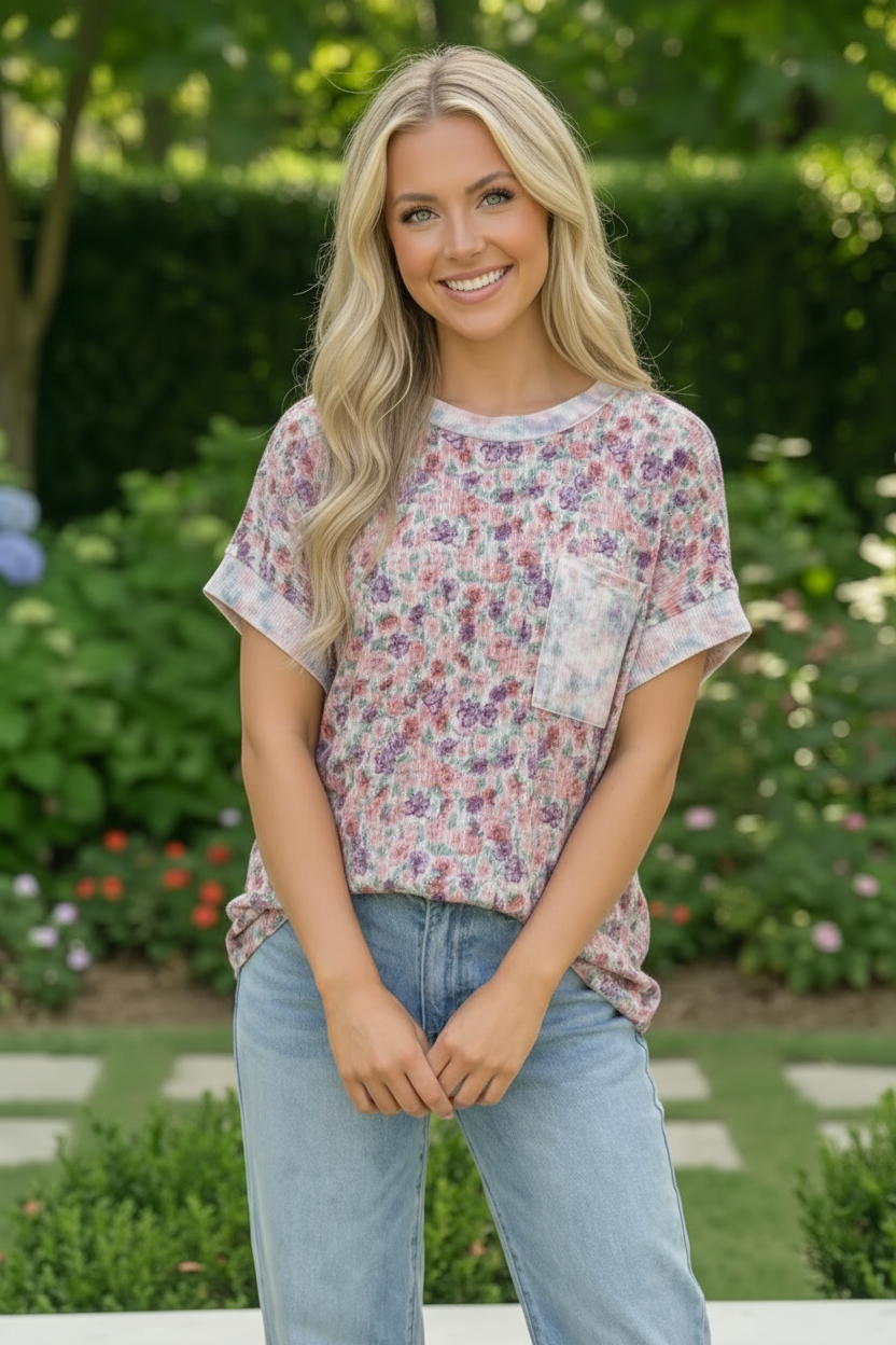 Garden Crush Floral Pocket Tee