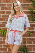 Floral Garden Matching Short Set