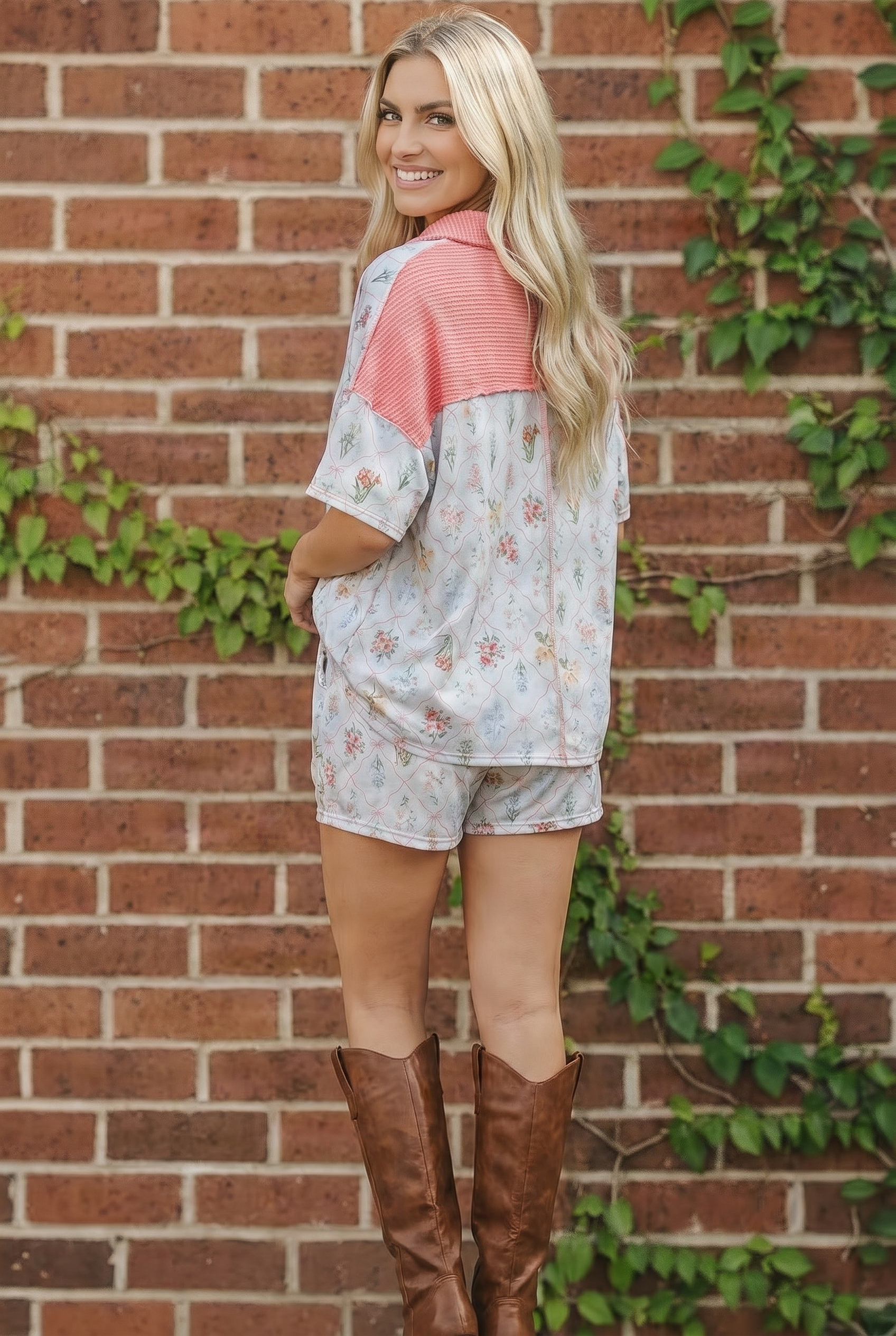 Floral Garden Matching Short Set