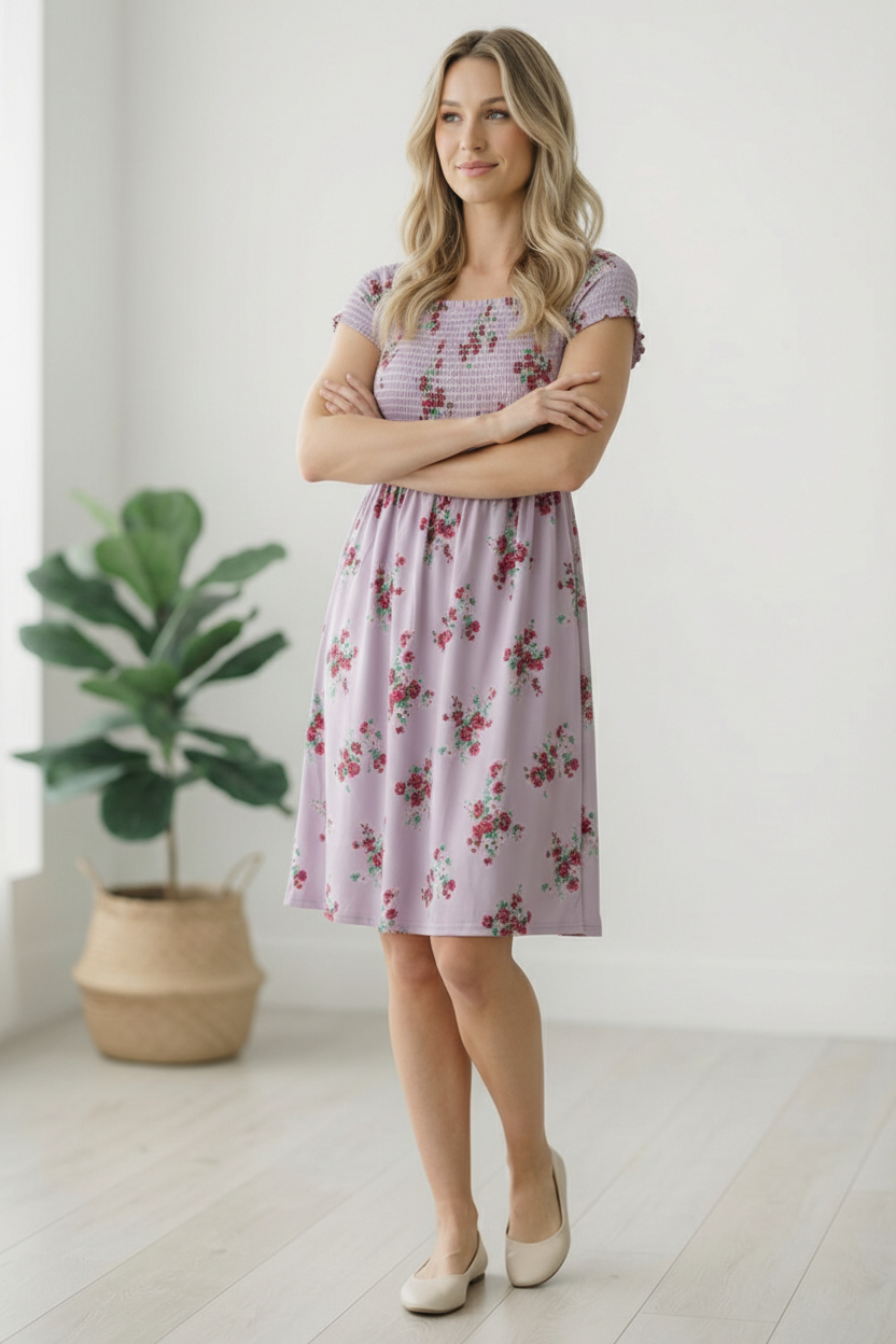 My Favorite Chapter Lilac Floral Dress